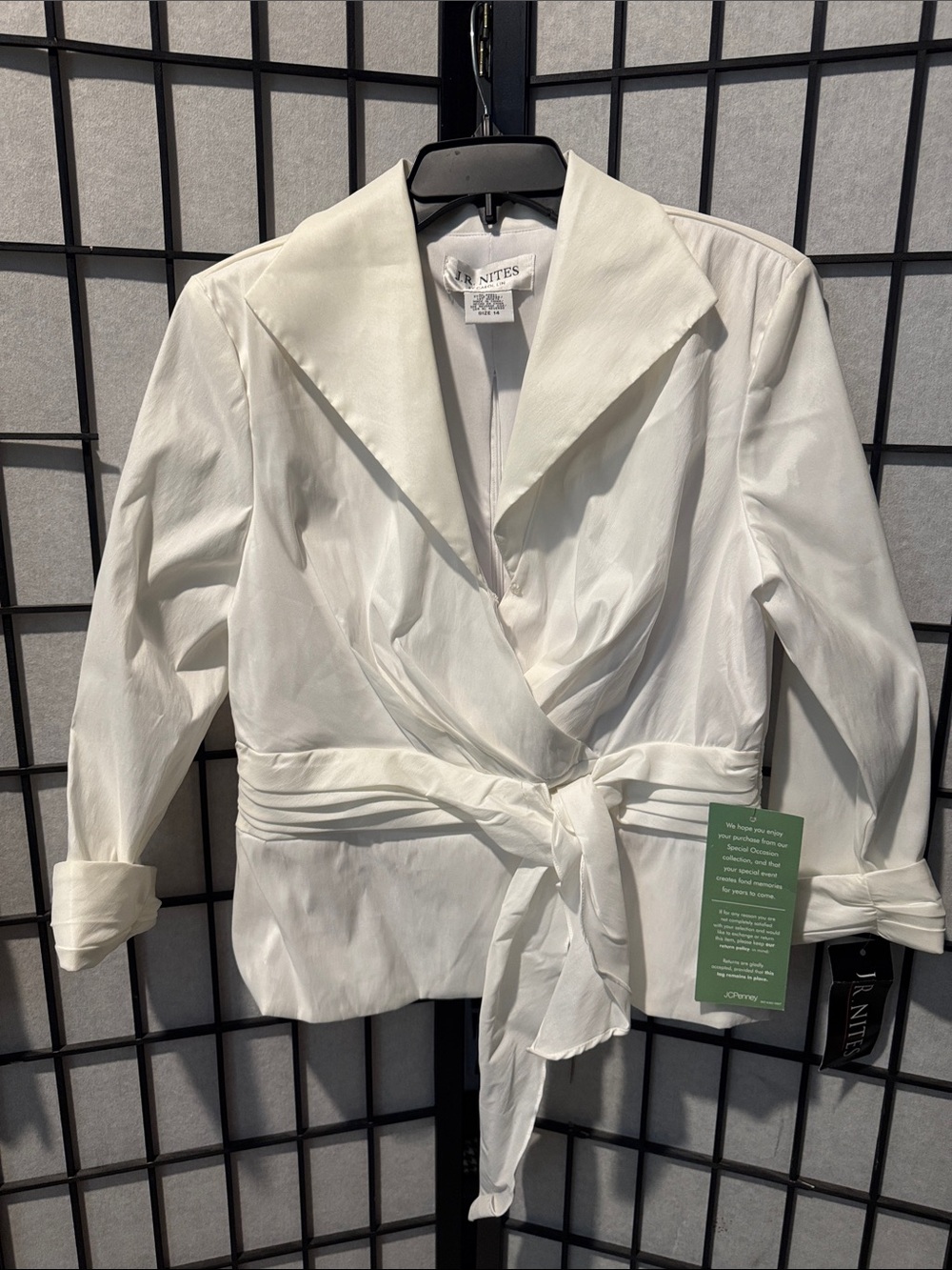 White Special Occasion Blouse - Size 14 NWT